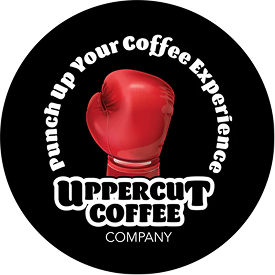 Uppercut Coffee Company logo with red boxing glove