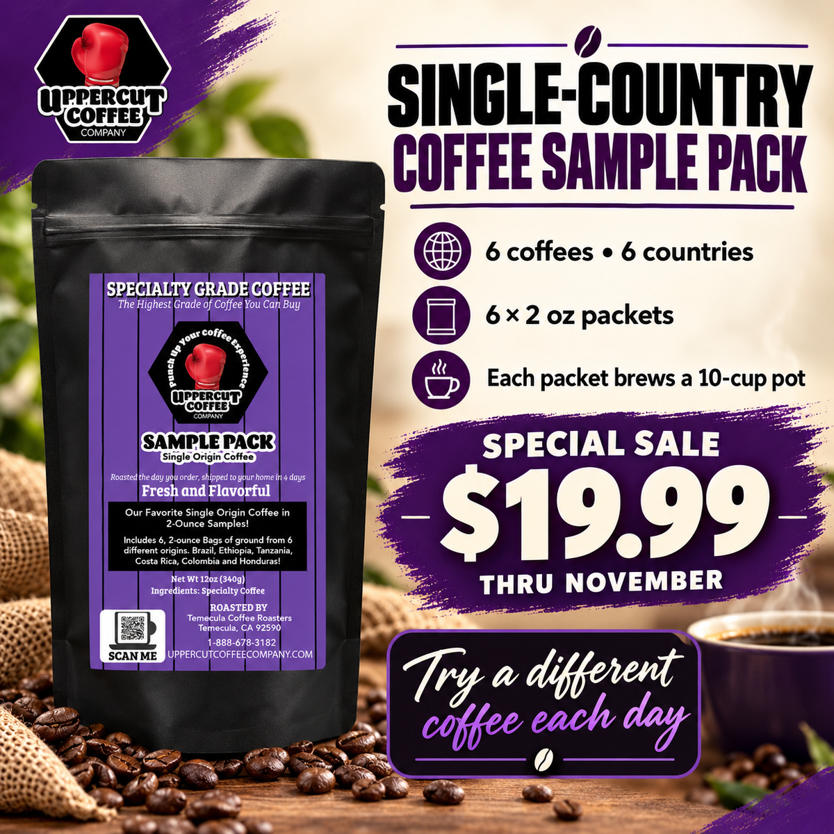 Single Country Specialty Grade Coffee Sample